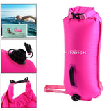 Maxbell High Visibility Inflatable Dry Bag Safety Swim Buoy Tow Float Fluo Rosy - Aladdin Shoppers