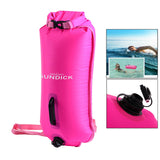 Maxbell 2Pieces High Visibility Inflatable Dry Bag Safety Swim Buoy Tow Float Fluo