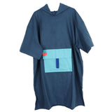 Maxbell Surf Changing Robe Beach Poncho Microfiber Bathrobe Bath Towel Adult Blue