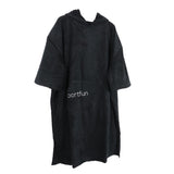 Maxbell Bathrobe Bath Towel Surf Changing Robe Beach Poncho with Hood Black - Aladdin Shoppers