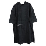 Maxbell Bathrobe Bath Towel Surf Changing Robe Beach Poncho with Hood Black - Aladdin Shoppers