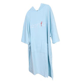 Maxbell Bathrobe Bath Towel Surf Changing Robe Beach Poncho with Hood Light Blue - Aladdin Shoppers