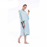 Maxbell Bathrobe Bath Towel Surf Changing Robe Beach Poncho with Hood Light Blue - Aladdin Shoppers