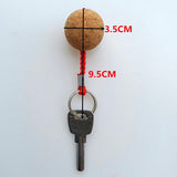 Maxbell 2Pcs 3.5cm Single Ball Cork Keyring Buoyant Key Ring Marine Sail Boat Float