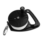 Maxbell Maxbell Scuba Diving Wreck Reel Kayak Anchor with Handle 150ft Line Snap Hook Black