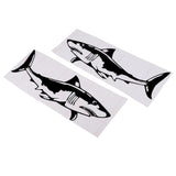 Maxbell 2 Pieces Shark Sticker Decal for Car Truck Kayak Fishing Boat Graphics Black - Aladdin Shoppers