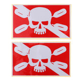 Maxbell Maxbell 2 Pieces Reflective Scuba Diving Diver Kayak Sticker Decal White Skull