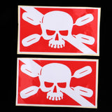 Maxbell 2 Pieces Reflective Scuba Diving Diver Kayak Sticker Decal White Skull - Aladdin Shoppers