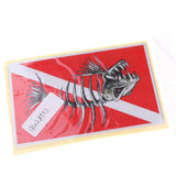 Maxbell 2 Pieces Reflective Scuba Diving Diver Kayak Sticker Decal Fish Skeleton - Aladdin Shoppers