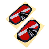 Maxbell 2 Pieces Reflective Scuba Diving Diver Kayak Sticker Decal Diving Goggles - Aladdin Shoppers