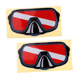 Maxbell 2 Pieces Reflective Scuba Diving Diver Kayak Sticker Decal Diving Goggles - Aladdin Shoppers