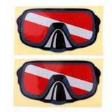 Maxbell 2 Pieces Reflective Scuba Diving Diver Kayak Sticker Decal Diving Goggles - Aladdin Shoppers