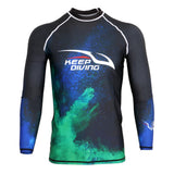 Maxbell Maxbell Men Long Sleeve Wetsuit Top Scuba Diving Surfing Snorkeling Rash Guard M