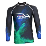 Maxbell Maxbell Men Long Sleeve Wetsuit Top Scuba Diving Surfing Snorkeling Rash Guard M