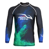 Maxbell Maxbell Men Long Sleeve Wetsuit Top Scuba Diving Surfing Snorkeling Rash Guard M