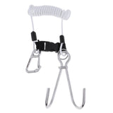 Maxbell Maxbell Scuba Diving Stainless Steel Dual Reef Hooks w/Spiral Coil Lanyard White