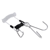 Maxbell Maxbell Scuba Diving Stainless Steel Dual Reef Hooks w/Spiral Coil Lanyard White