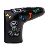 Maxbell Maxbell Waterproof PU Leather Golf Blade Putter Head Cover Protector Black Dog