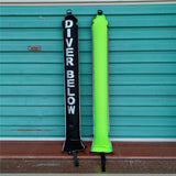 Maxbell High Visibility Scuba Diving Dive SMB Surface Marker Buoy Tube Black and Fluorescence Green - Aladdin Shoppers