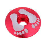 Maxbell Aluminum Alloy Bicycle Threadless Stem Headset Top Cap Cover Red Foot - Aladdin Shoppers