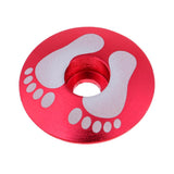 Maxbell Aluminum Alloy Bicycle Threadless Stem Headset Top Cap Cover Red Foot - Aladdin Shoppers