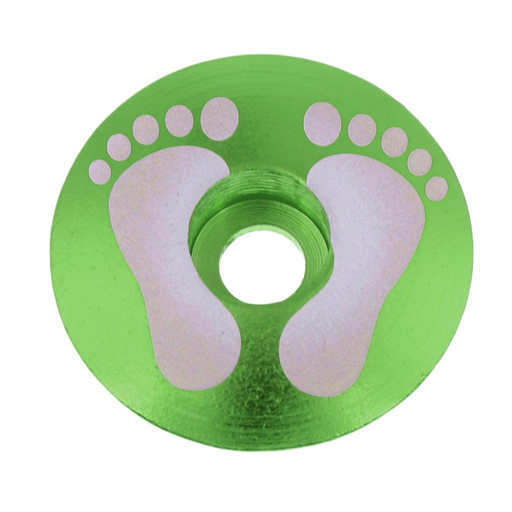 Maxbell Maxbell Aluminum Alloy Bicycle Threadless Stem Headset Top Cap Cover Green Foot
