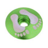 Maxbell Aluminum Alloy Bicycle Threadless Stem Headset Top Cap Cover Green Foot - Aladdin Shoppers