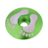 Maxbell Aluminum Alloy Bicycle Threadless Stem Headset Top Cap Cover Green Foot - Aladdin Shoppers