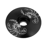 Maxbell Aluminum Alloy Bicycle Threadless Stem Headset Top Cap Cover Black Scorpion - Aladdin Shoppers