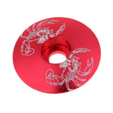 Maxbell Maxbell Aluminum Alloy Bicycle Threadless Stem Headset Top Cap Cover Red Scorpion