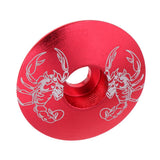 Maxbell Maxbell Aluminum Alloy Bicycle Threadless Stem Headset Top Cap Cover Red Scorpion