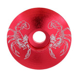 Maxbell Maxbell Aluminum Alloy Bicycle Threadless Stem Headset Top Cap Cover Red Scorpion