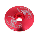 Maxbell Maxbell Aluminum Alloy Bicycle Threadless Stem Headset Top Cap Cover Red Scorpion