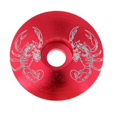 Maxbell Maxbell Aluminum Alloy Bicycle Threadless Stem Headset Top Cap Cover Red Scorpion