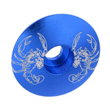 Maxbell Aluminum Alloy Bicycle Threadless Stem Headset Top Cap Cover Blue Scorpion - Aladdin Shoppers