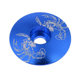 Maxbell Aluminum Alloy Bicycle Threadless Stem Headset Top Cap Cover Blue Scorpion - Aladdin Shoppers