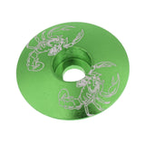 Maxbell Maxbell Aluminum Alloy Bicycle Threadless Stem Headset Top Cap Cover Green Scorpion