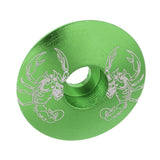 Maxbell Aluminum Alloy Bicycle Threadless Stem Headset Top Cap Cover Green Scorpion - Aladdin Shoppers