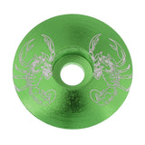 Maxbell Aluminum Alloy Bicycle Threadless Stem Headset Top Cap Cover Green Scorpion - Aladdin Shoppers