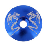 Maxbell Aluminum Alloy Bicycle Threadless Stem Headset Top Cap Cover Blue Dragon - Aladdin Shoppers