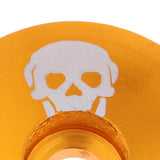 Maxbell Aluminum Alloy Bicycle Threadless Stem Headset Top Cap Cover Gold Skull - Aladdin Shoppers