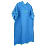 Maxbell Maxbell Unisex Beach Bath Surf Poncho Robe With Hood Wetsuit Changing Towel Blue