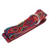 Maxbell Maxbell 185cm Sport Yoga Stretch Strap D-Ring Belt Gym Waist Leg Fitness Red