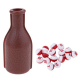 Maxbell Billiard Brown Kelly Pool Shaker Bottle with 16 Scoring Marbles Tally Peas/Balls for Parties - Aladdin Shoppers