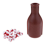 Maxbell Billiard Brown Kelly Pool Shaker Bottle with 16 Scoring Marbles Tally Peas/Balls for Parties - Aladdin Shoppers