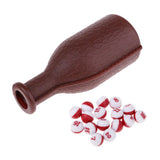 Maxbell Billiard Brown Kelly Pool Shaker Bottle with 16 Scoring Marbles Tally Peas/Balls for Parties - Aladdin Shoppers