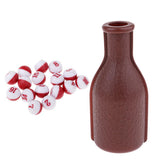 Maxbell Billiard Brown Kelly Pool Shaker Bottle with 16 Scoring Marbles Tally Peas/Balls for Parties - Aladdin Shoppers