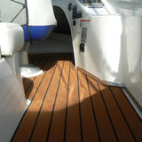 Maxbell Maxbell Non-Slip Boat Flooring Decking Edge Strip Pad (94in x 2.3in x 0.24in), 6mm Thickness EVA Foam Faux Teak Marine Mat