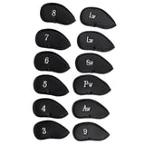 Maxbell Maxbell 12pcs Synthetic Leather Golf Iron Head Covers PU Headcover Iron Protect Set, With Sealing Tape