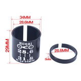 Maxbell 2pcs Bicycle Bike Stem Fork Shim Fork Steerer Tube Adapter 31.8mm to 28.6mm